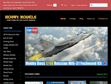 Tablet Screenshot of hobbymodels.com